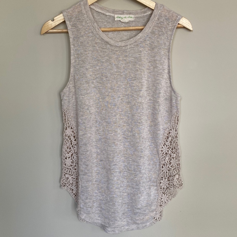 Urban Outfitters Staring At Stars Lace Tank Top
